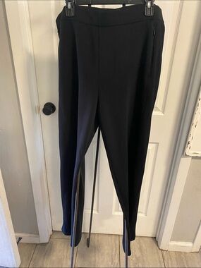 Chico’s Women's Black Ponte Knit Pull-On Pants size 3R